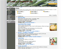 Tablet Screenshot of drikke.danskeopskrifter.dk